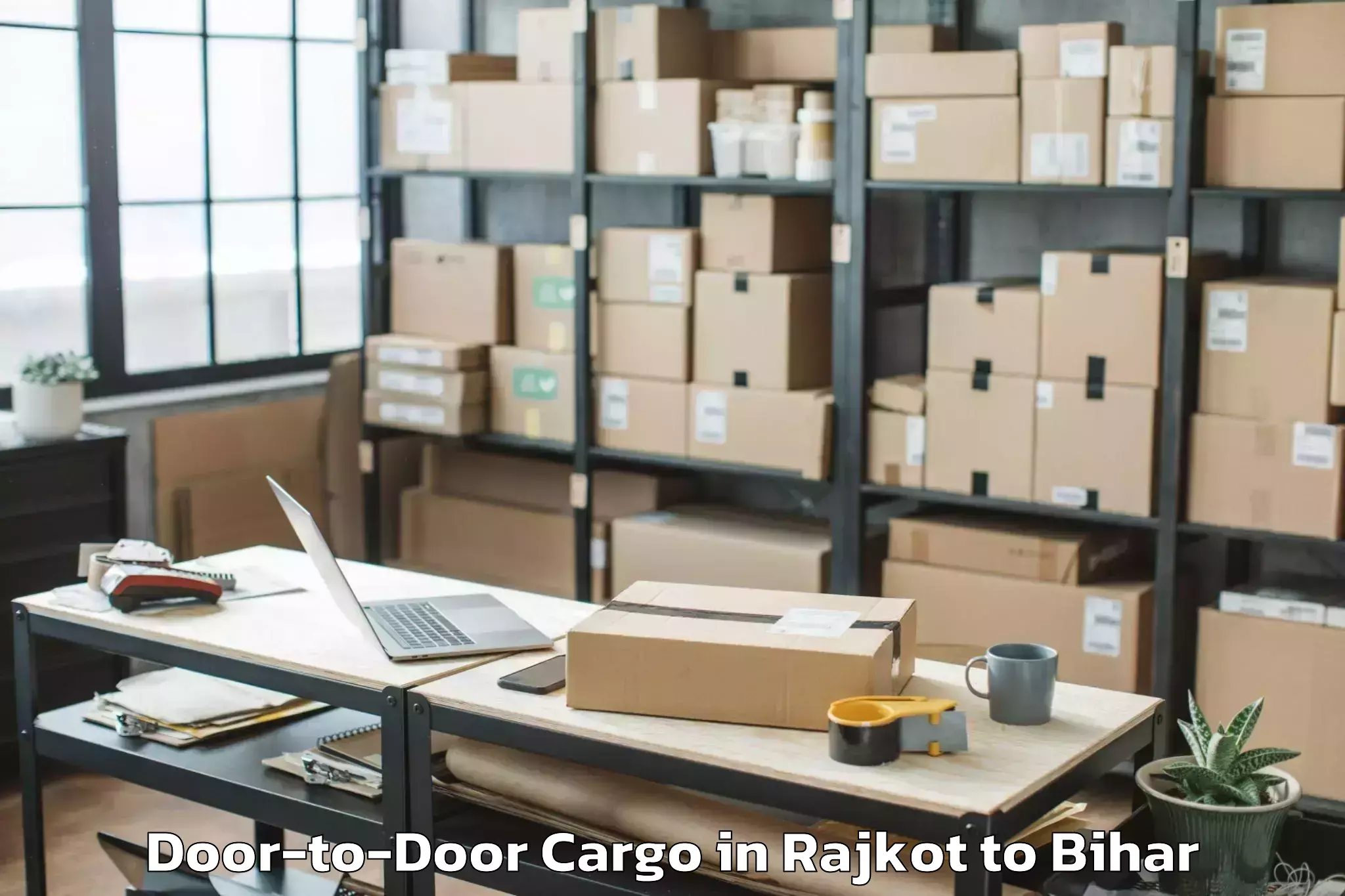 Get Rajkot to Lauriya Nandangarh Door To Door Cargo